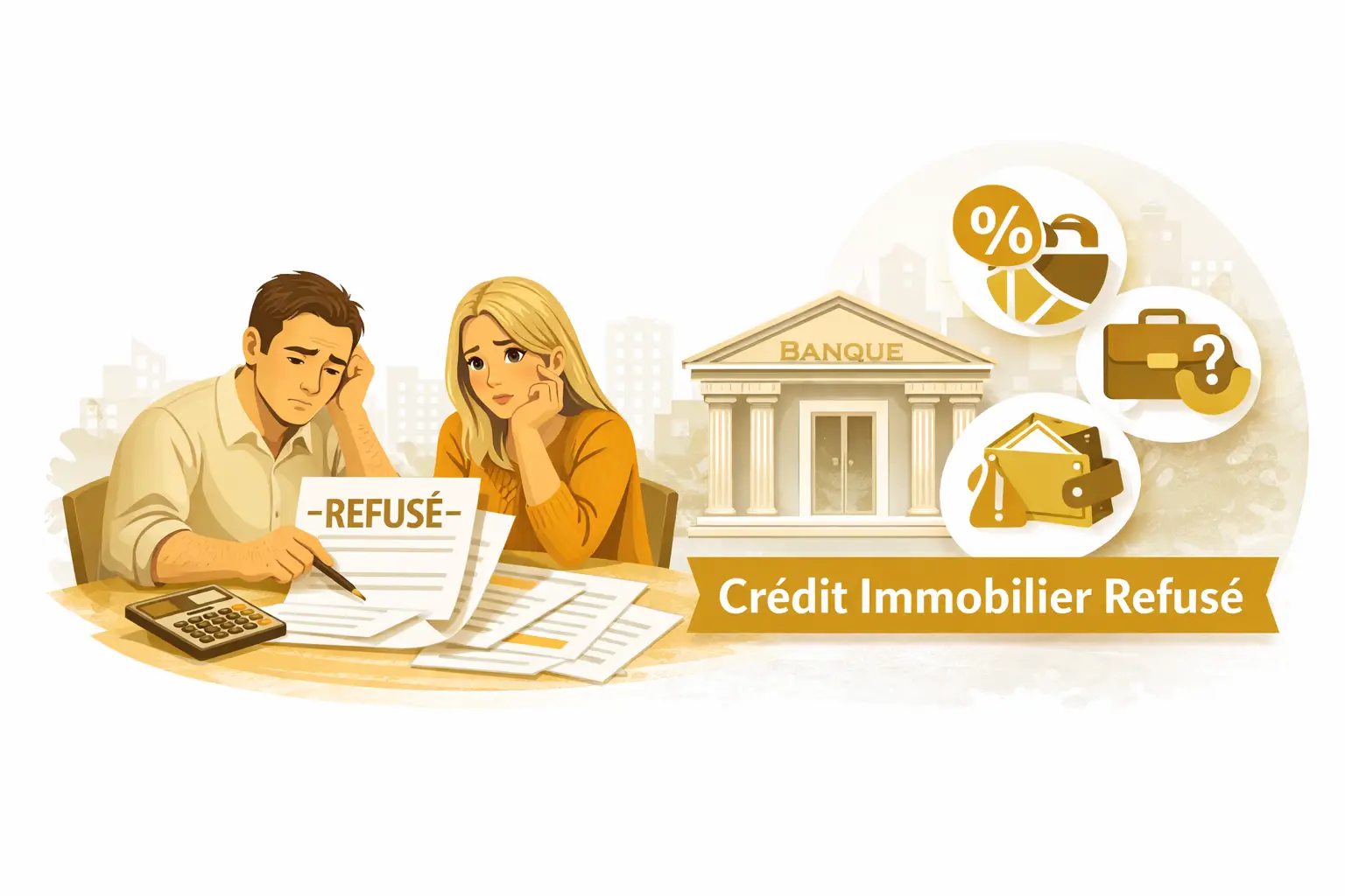 Pourquoi une banque refuse un prêt immobilier ? Découvrez les 10 causes principales et comment augmenter vos chances d’acceptation.