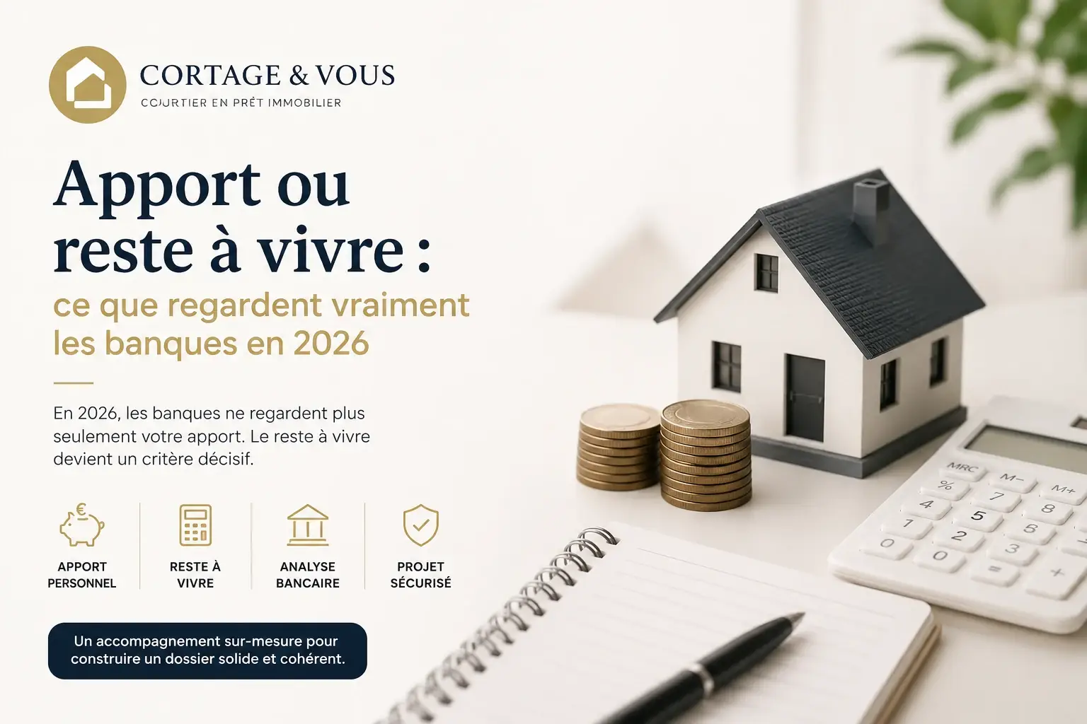 Apport ou reste à vivre : ce que regardent vraiment les banques en 2026 pour accorder un crédit immobilier - Courtage & Vous
