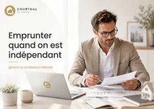 Indépendant examinant ses documents pour préparer un dossier de crédit immobilier