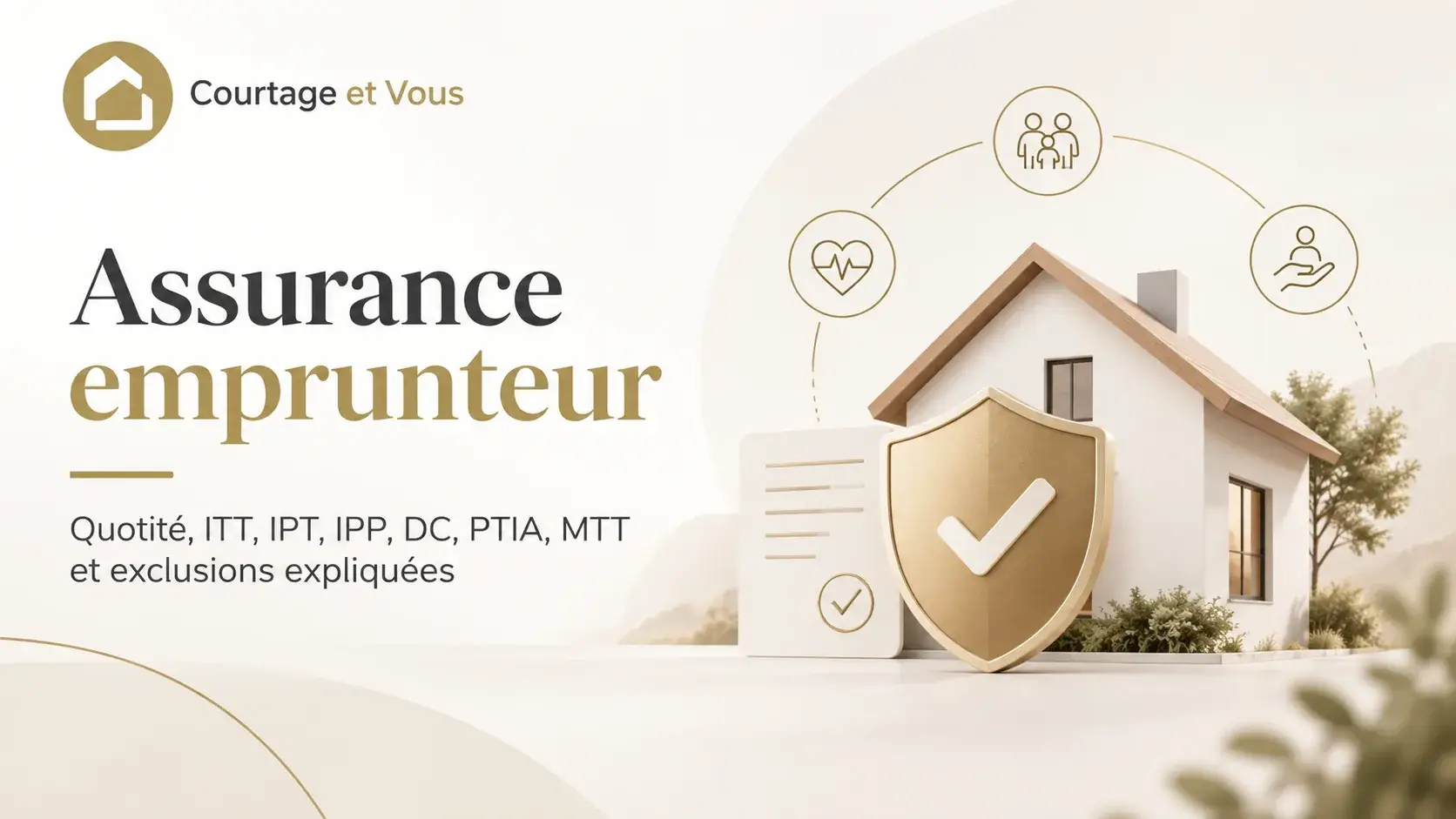 Assurance emprunteur – quotité, garanties ITT, IPT, IPP, PTIA et exclusions